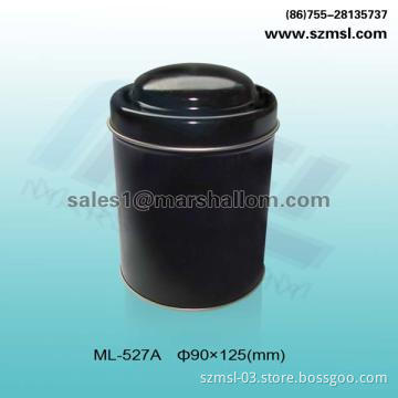 round coffee tin box